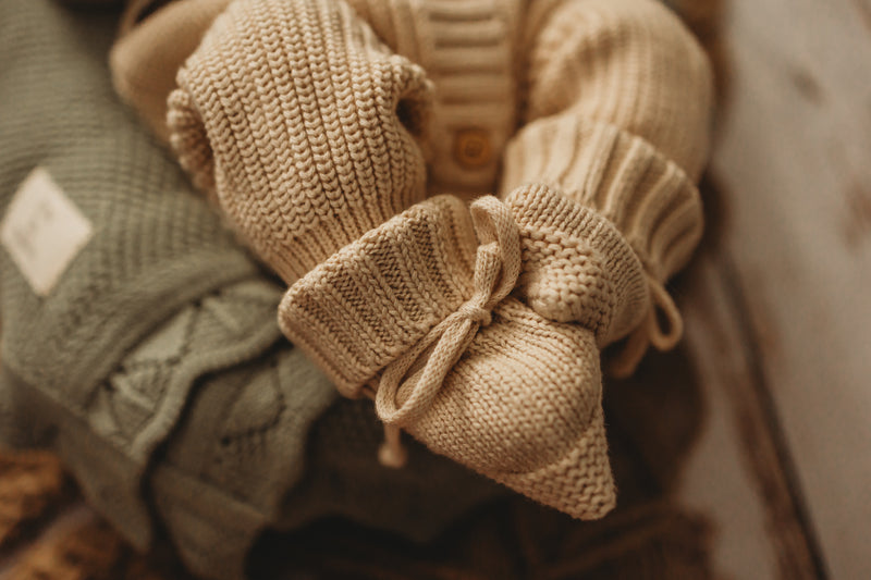 Knit Booties | Nude